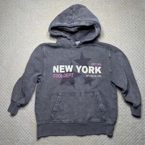 ZARA Kids Graphic Hoodie | New York Brooklyn | Size 6–7